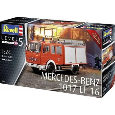 KIT PARA MONTAR REVELL CAMINHÃO DE BOMBEIROS MERCEDES-BENZ 1017 LF 16 1/24 172 PEÇAS REV 07655